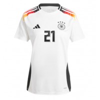 Camisa de Futebol Alemanha Ilkay Gundogan #21 Equipamento Principal Europeu 2024 Manga Curta